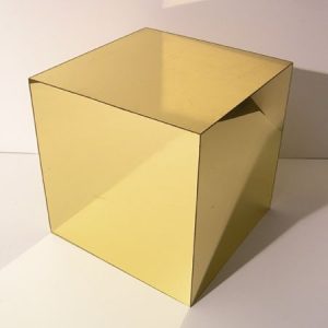Acrylic Gold Mirror Cube - 19in 2 450x450