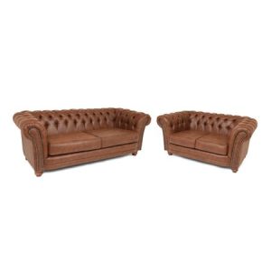 Chesterfield Sofa - 2 Seater - Tan 450x540