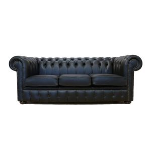 Chesterfield Sofa - 3 Seater - Black 450x450 (1)