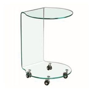 Glass End Table - Circular Top (wheels to be removed from image) 450x450 (1)