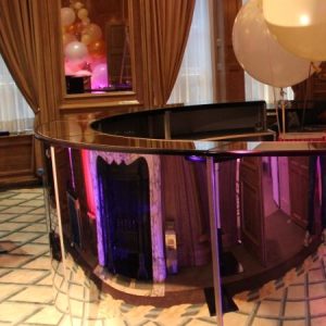 Jessica - 3.6M Round Mirrored Bar (Black Edition) 450x450