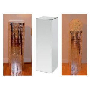 Perpex Plinth - Silver Mirror 450x450