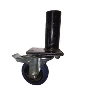 Rubber Wheel (breaked) Rolling Castor -1ft