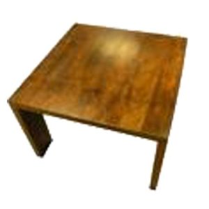 Simple Side Table - Dark Wood 450x450