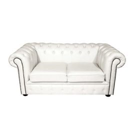 Chesterfield Sofa - 2 Seater - White 450x450