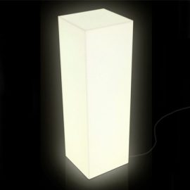 Perspex Plinth - Opal White - Wired Uplighter 450x450