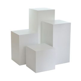 Wooden Plinth - White 450x450 (1)